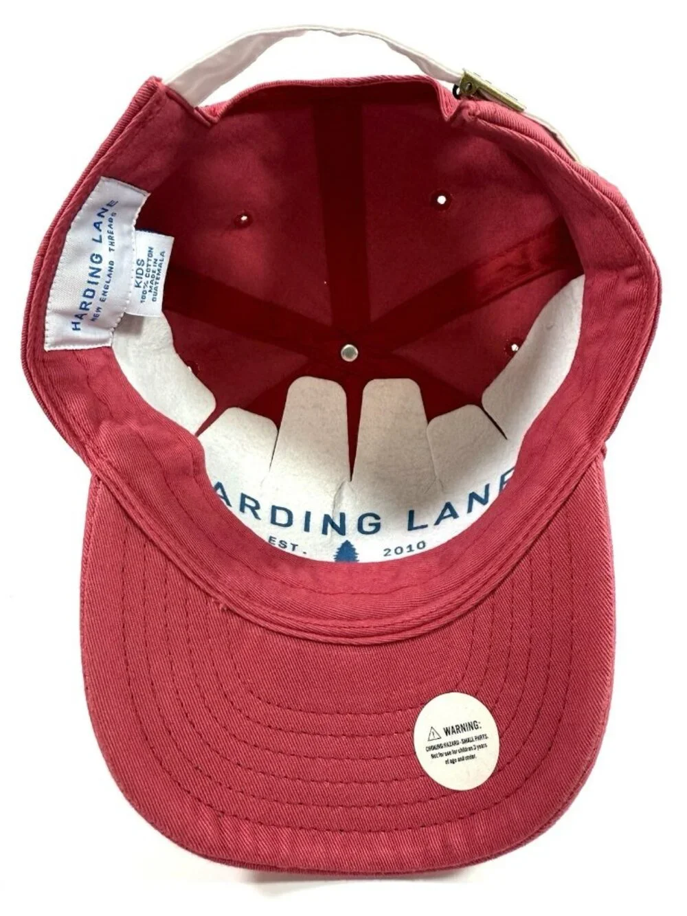 Harding Lane New England Kids Hat Needlepoint Football Adjustable Red Cotton